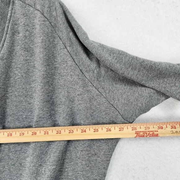 Nike Sweater Womens Large Gray Open Front Cardigan Sweatshirt Long Line Casual - Picture 5 of 14